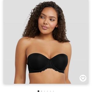 Maidenform strapless black bra 40DD NWOT